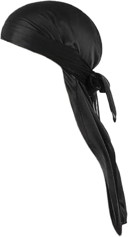 1 Pcs Silky Cap, Velvet Durag for Men and Women - Perfect for 360 Waves, Dreadlocks and, Premium Velvet for Headwrap, Ultra-Soft, Accessory(Black)
