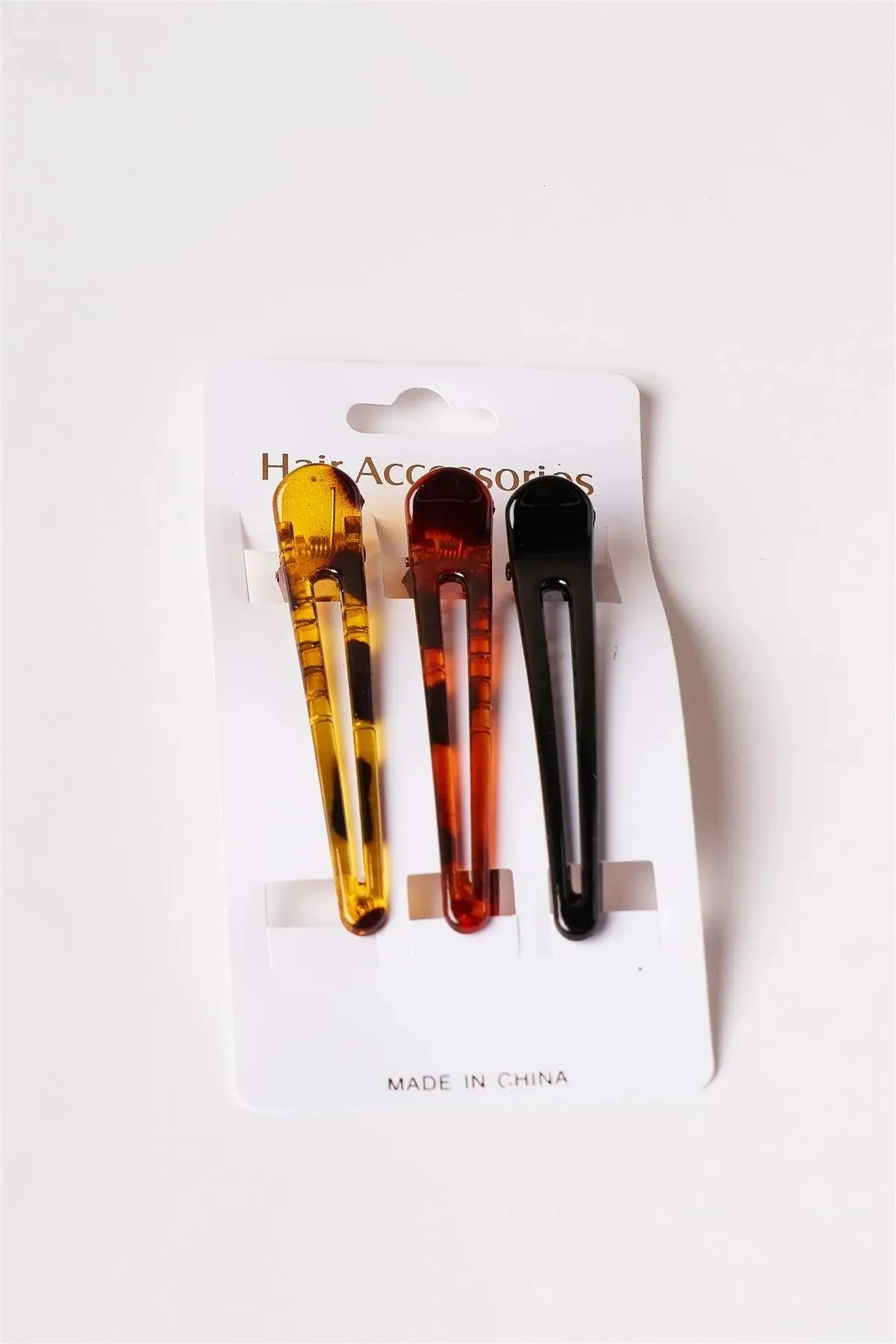 12pcs Classic Hinged Multi-colored Barrette Clips