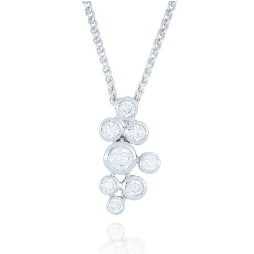 18ct White Gold 0.44ct Diamond Scatter Necklace