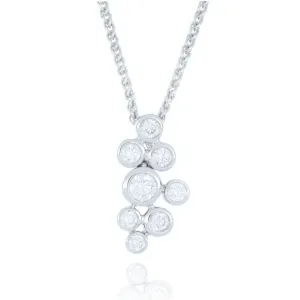 18ct White Gold 0.44ct Diamond Scatter Necklace
