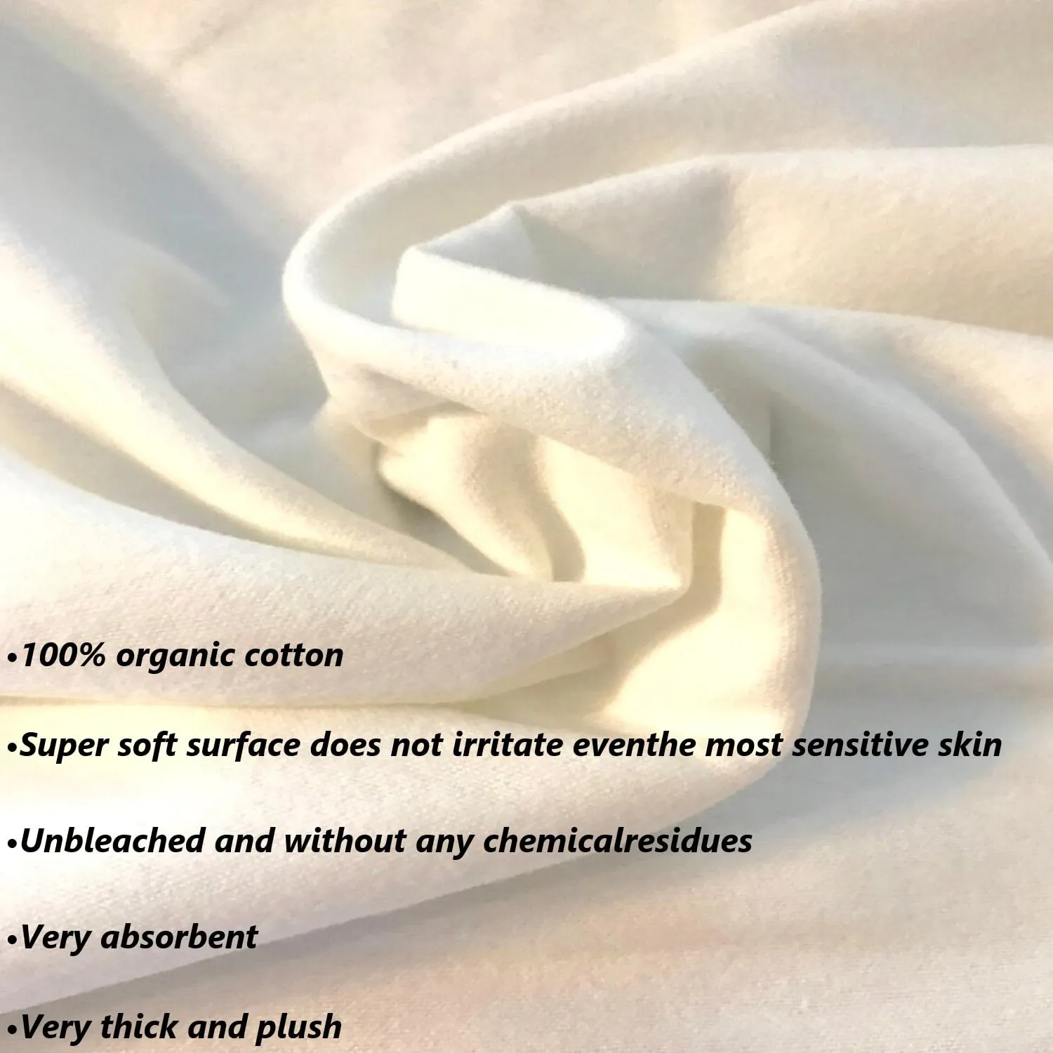 2 Pcs Organic Cotton Flannel for Castor Oil Pack Wrap, Reusable Castor Oil Compress for Liver Detox, Castor Oil Pads for Abdomen, Joints & Other Areas