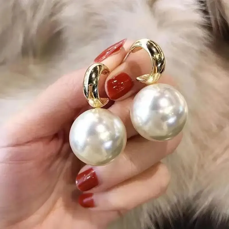 2022 New Classic Elegant Imitation Pearl Dangle Earrings For Women Crystal Long Tassel Exquisite Drop Earring Wedding Jewelry