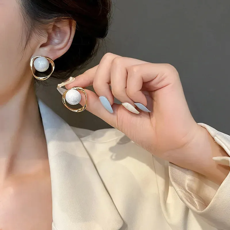 2022 New Classic Elegant Imitation Pearl Dangle Earrings For Women Crystal Long Tassel Exquisite Drop Earring Wedding Jewelry