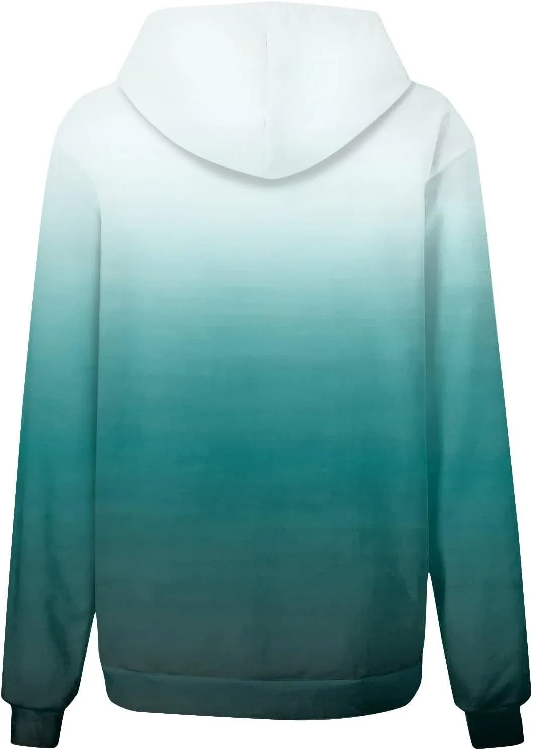 2024 Hoodies for Women Y2K Gradient Print Oversized Sweatshirt Casual Drawstring Hooded Pullover with Pocket