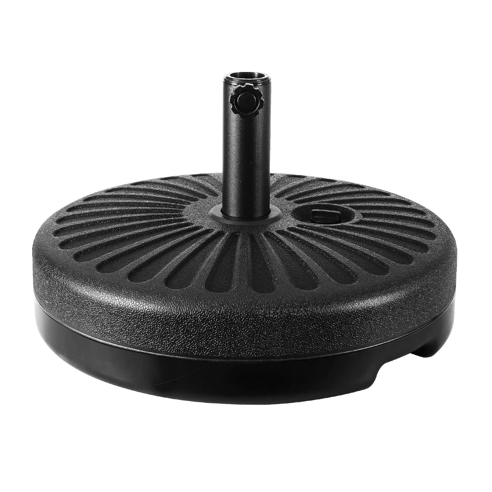 2.7m Outdoor Umbrella | w/Base | Pole Umbrellas | Garden Sun Stand | Deck | Black