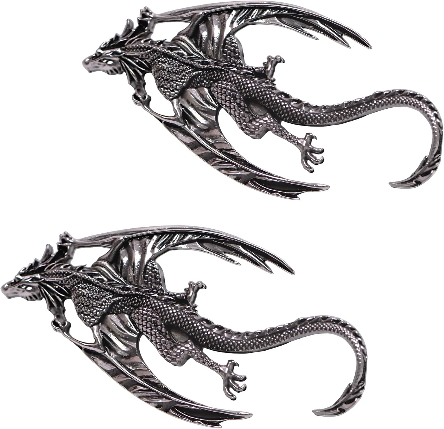 2PCS Retro Viking Brooch For Women Dragon Brooch Talisman Jewelry, Gift For Men