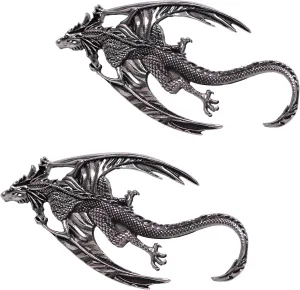 2PCS Retro Viking Brooch For Women Dragon Brooch Talisman Jewelry, Gift For Men