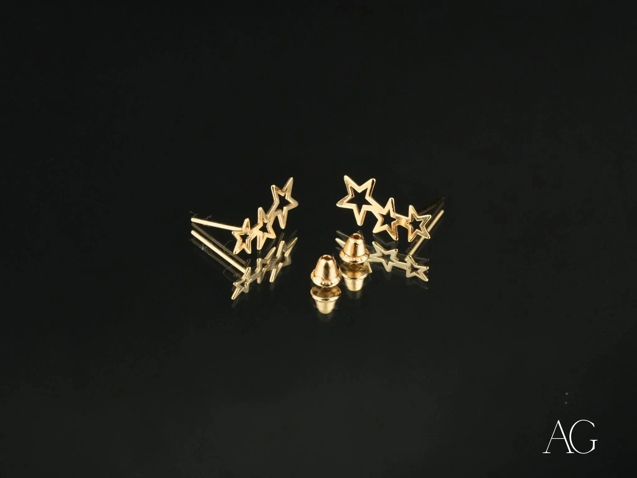 3 Stars Earrings – Delicate & Elegant