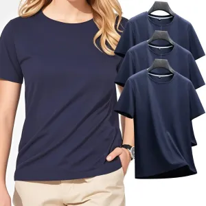 3pcs Women's Athletic T-Shirts Quick Dry Workout Running Swim Shirts for Women UPF 50  Sun Protection 1