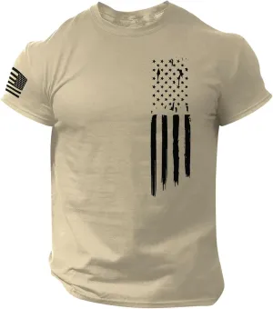 4th of July Shirts for Men Patriotic Short Sleeve Round Neck American Independence Day Flag Summer Shirts for Men Clothes