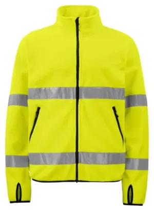 6327 High-Vis Polar Fleece Jacket by Projob - EN ISO 20471 Class 3 Certified
