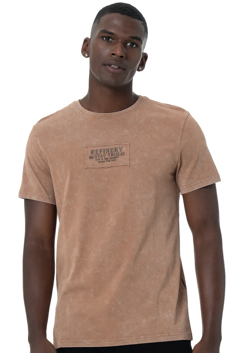 Acid Wash T-Shirt _ 147298 _ Brown