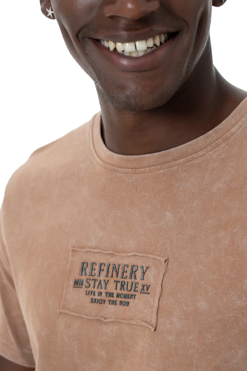 Acid Wash T-Shirt _ 147298 _ Brown