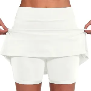 aihihe Golf Skirts for Women 18 inch Long Womens Shorts 5 inch Inseam Pull on Womens Shorts Casual Long Length