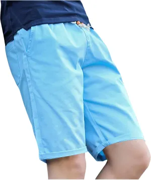 Akklian Men's Stretch Chino Short Slim Fit Casual Flat Front Shorts Summer Lounge Lightweight Comfy Beach Shorts with Pockets
