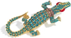 Alligator Brooch Pins for Women, Blue Crocodile Brooch Pin, Cute Alligator Animal Brooch Lapel Pin, Bohemian Crocodile Brooches Pins for Women Hat Bag Suit Dress Accessories Jewelry