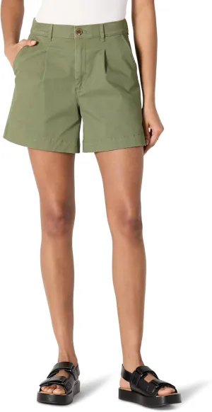 Amazon Essentials Women's High-Rise Relaxed-Fit Elastic Back Short