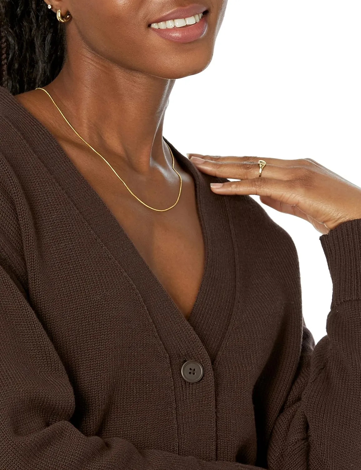 Amazon Essentials Women's Relaxed Fit V-Neck Cropped Cardigan