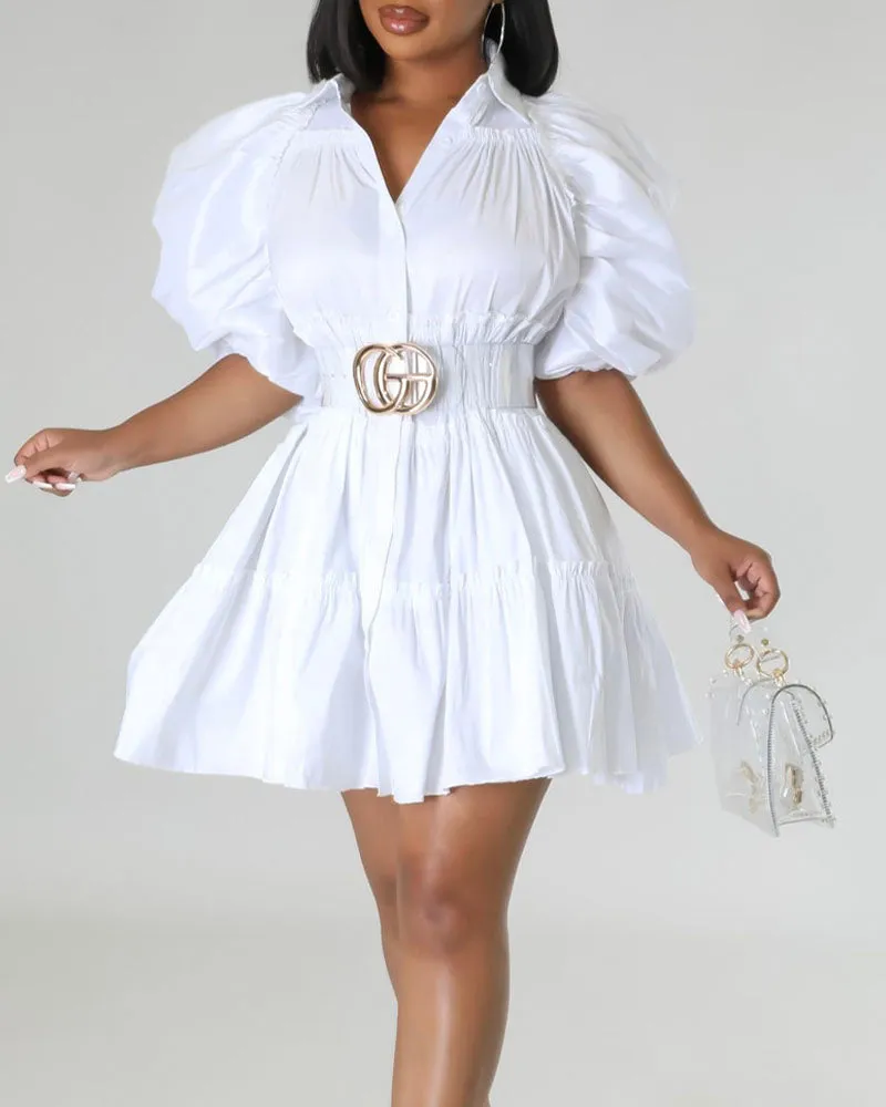 Angel Puff Sleeve Dress