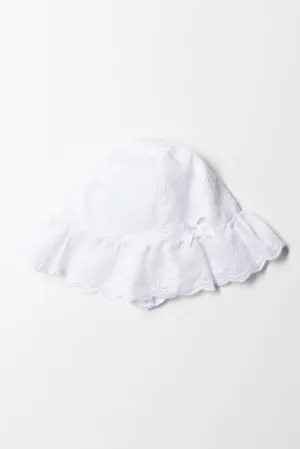 Anglaise Dome Hat White