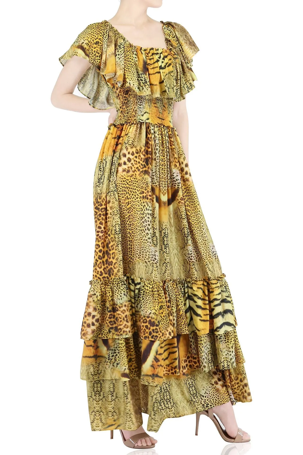 Animal Print Ruffle Dress