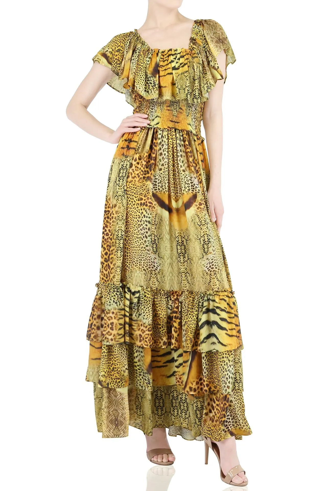 Animal Print Ruffle Dress