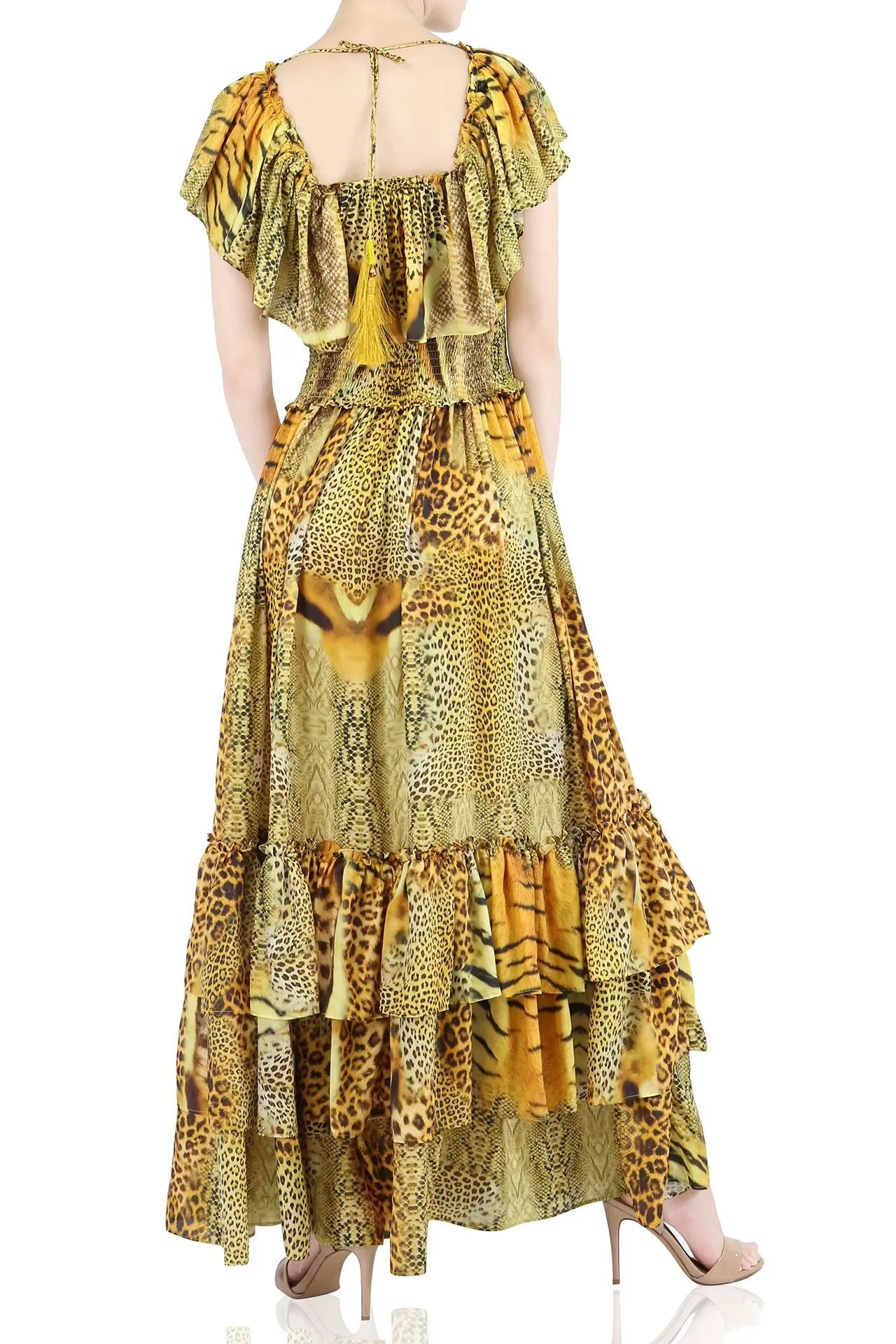 Animal Print Ruffle Dress