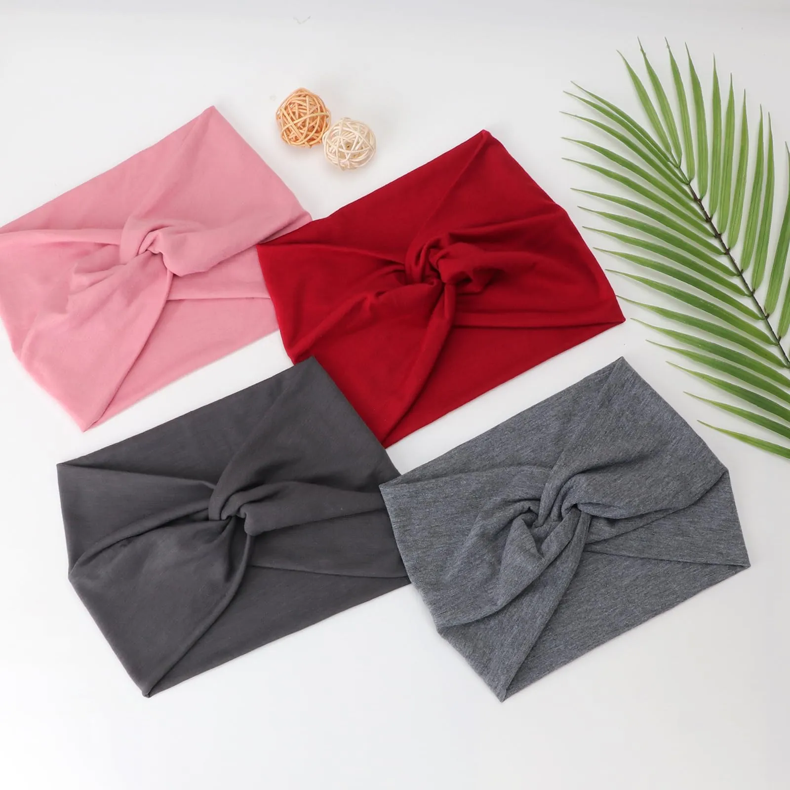 AQOKKA 8 Pack Wide Headbands for Women Knotted Head Bands for Women's Hair Non Slip Boho Head Wraps Hair Accessories for Women