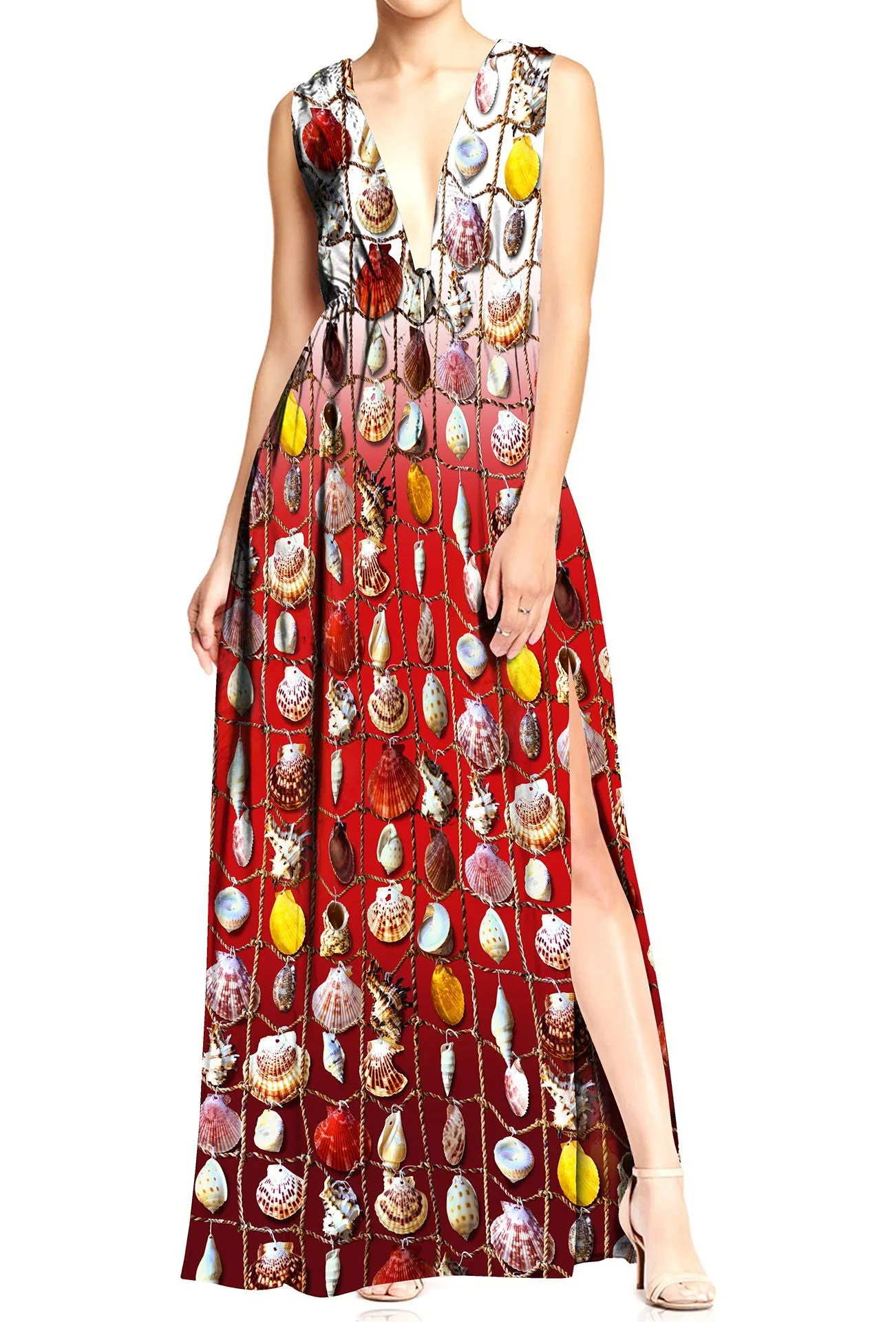 As Seen on Paris Hilton V Neck Designer Long Dress