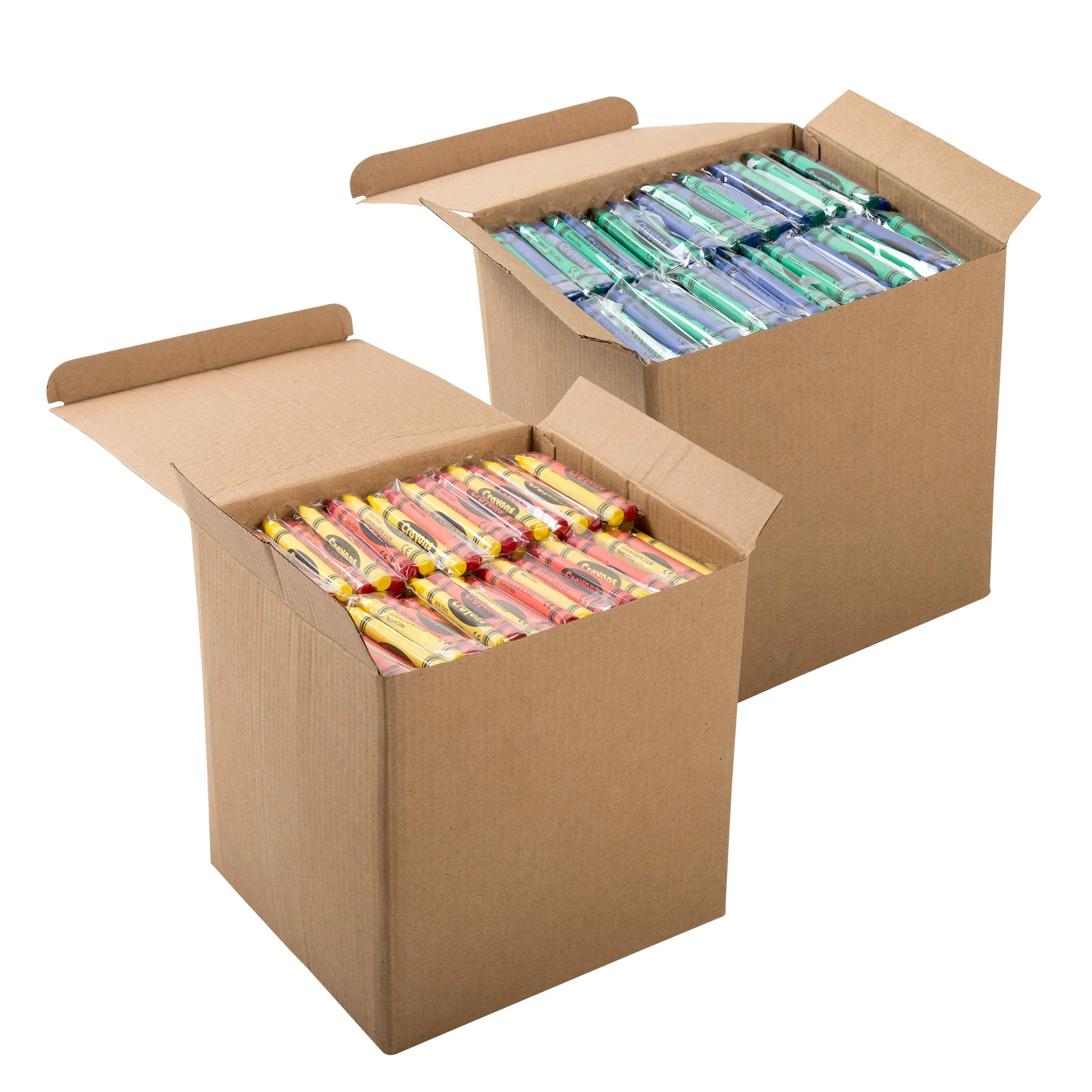 Assorted Color 2-Pack Cello Wrapped Crayons, Case of 1,000