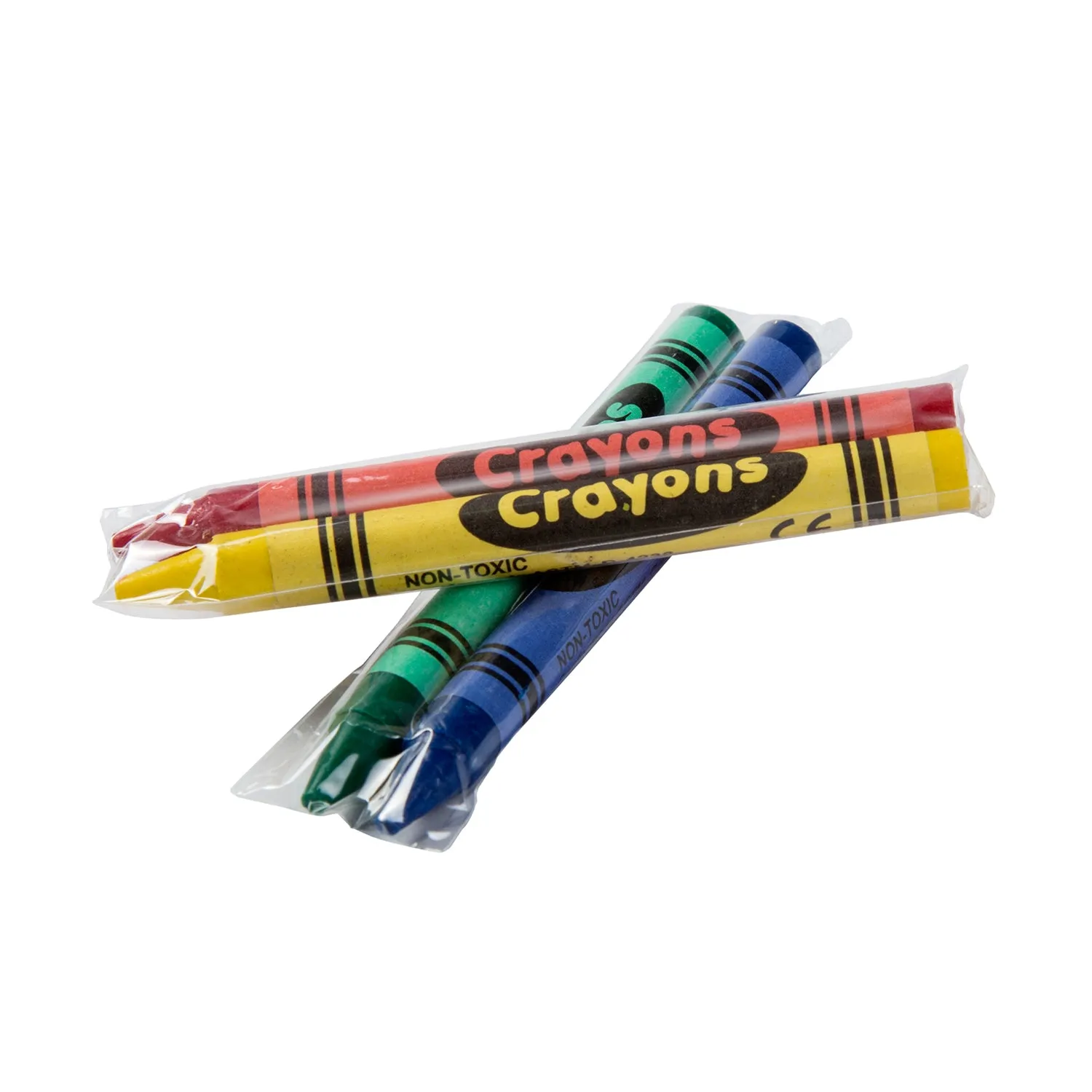 Assorted Color 2-Pack Cello Wrapped Crayons, Case of 1,000