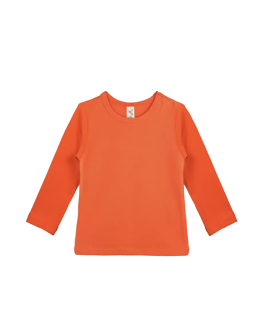 Baby Cotton Long Sleeve Basic Crewneck T-Shirt