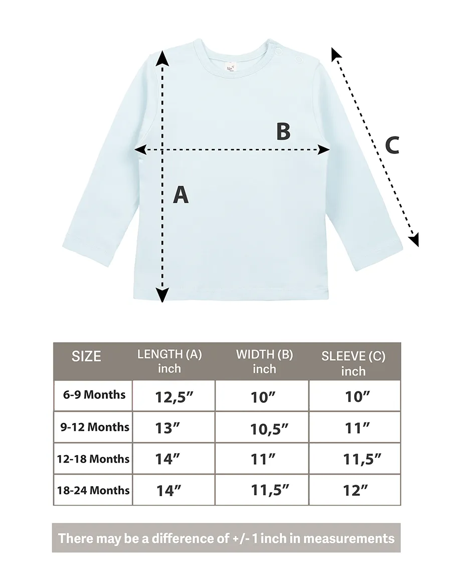 Baby Cotton Long Sleeve Basic Crewneck T-Shirt