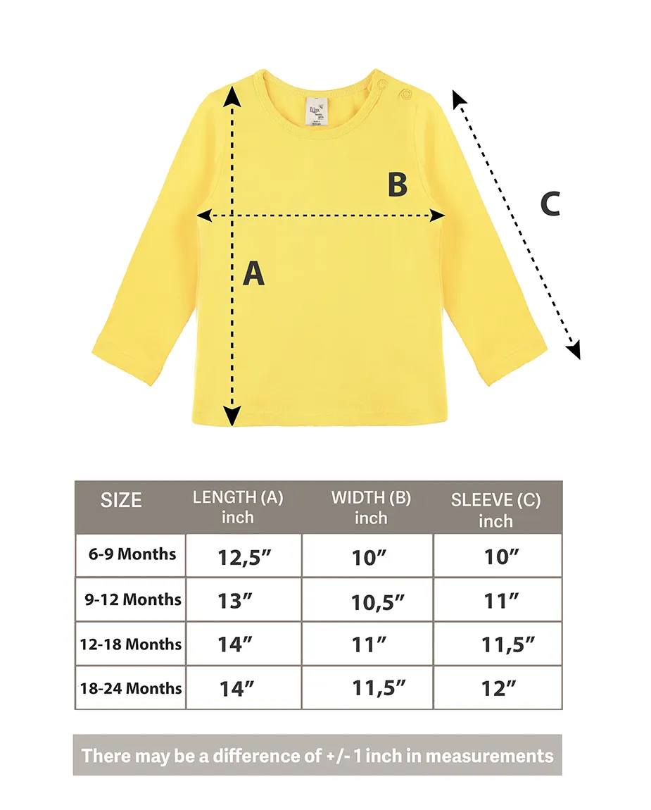 Baby Cotton Long Sleeve Basic Crewneck T-Shirt