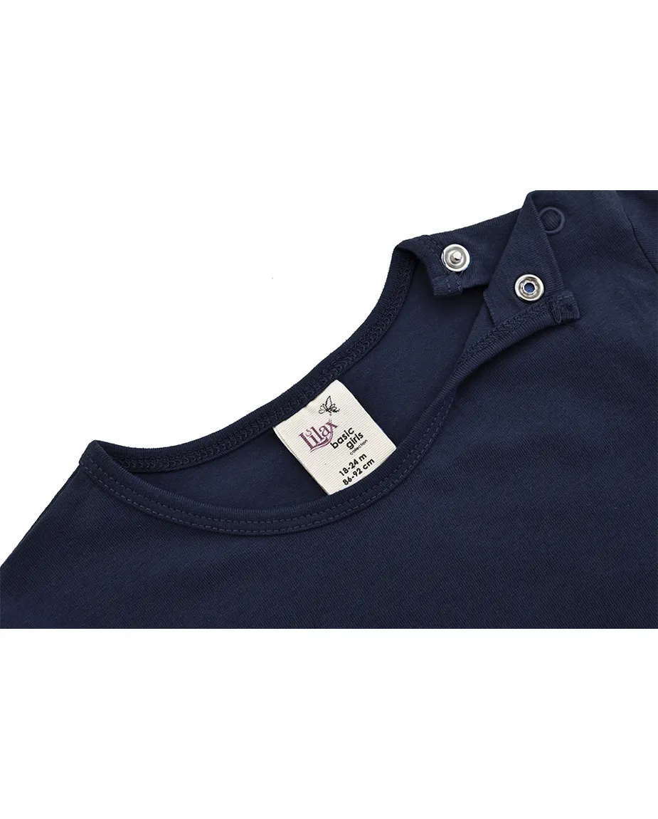Baby Cotton Long Sleeve Basic Crewneck T-Shirt