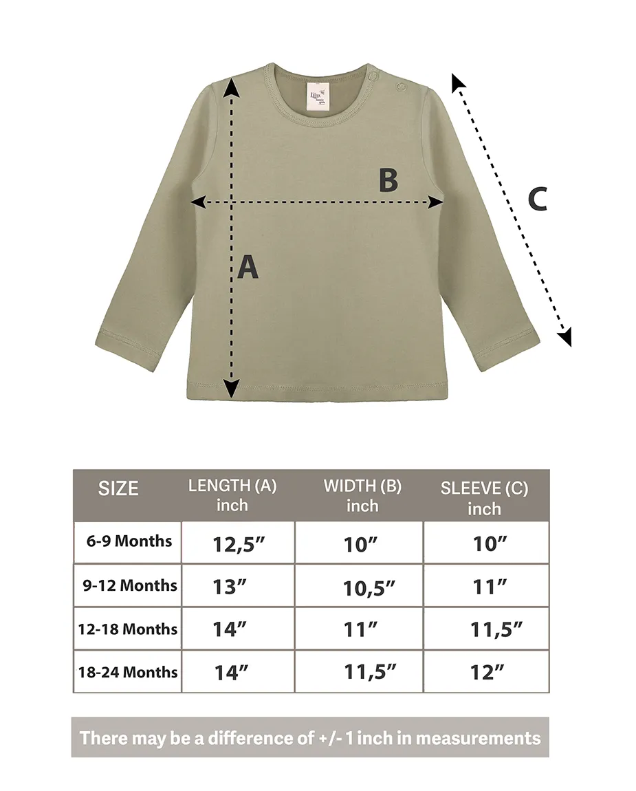 Baby Cotton Long Sleeve Basic Crewneck T-Shirt