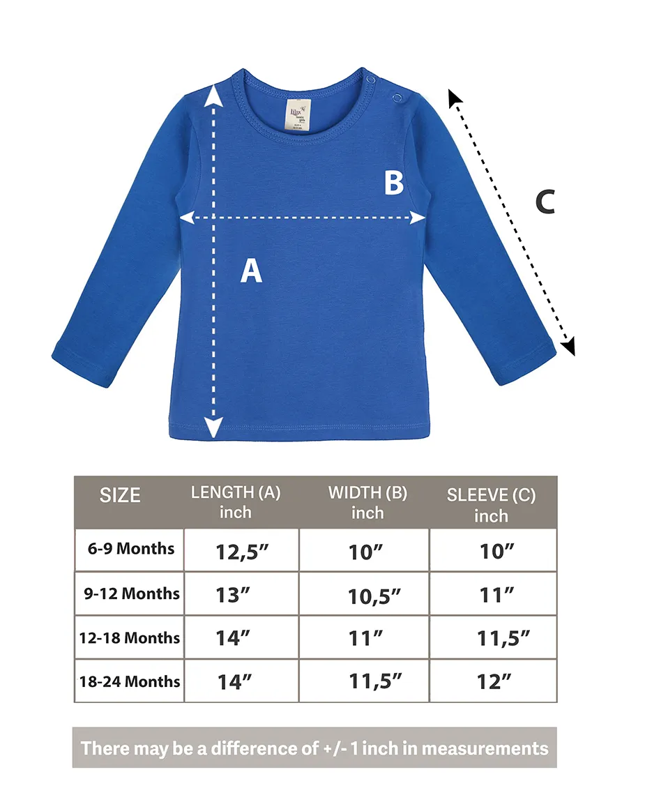 Baby Cotton Long Sleeve Basic Crewneck T-Shirt