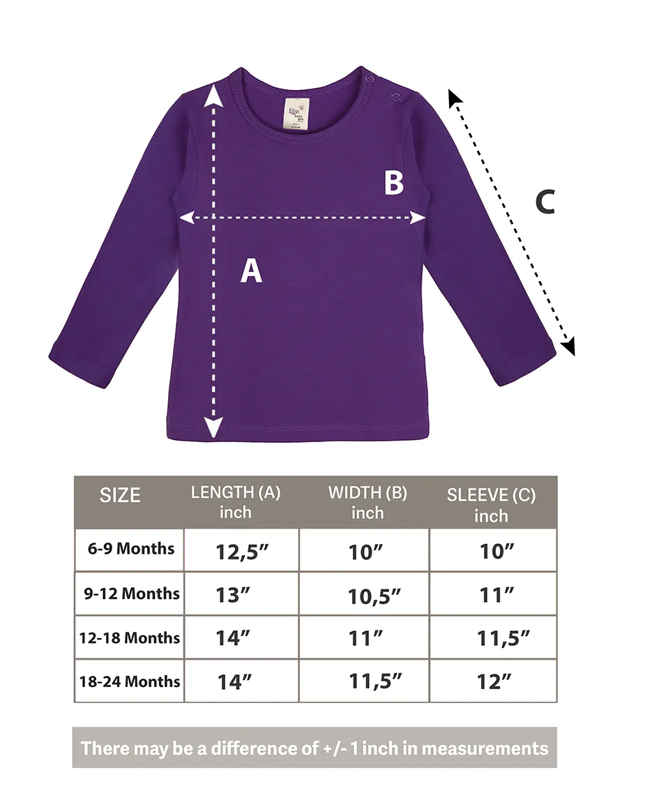 Baby Cotton Long Sleeve Basic Crewneck T-Shirt