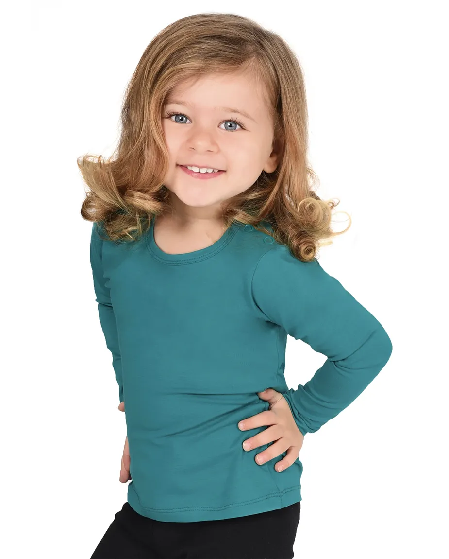 Baby Cotton Long Sleeve Basic Crewneck T-Shirt