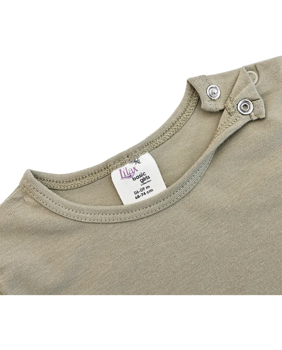 Baby Cotton Long Sleeve Basic Crewneck T-Shirt