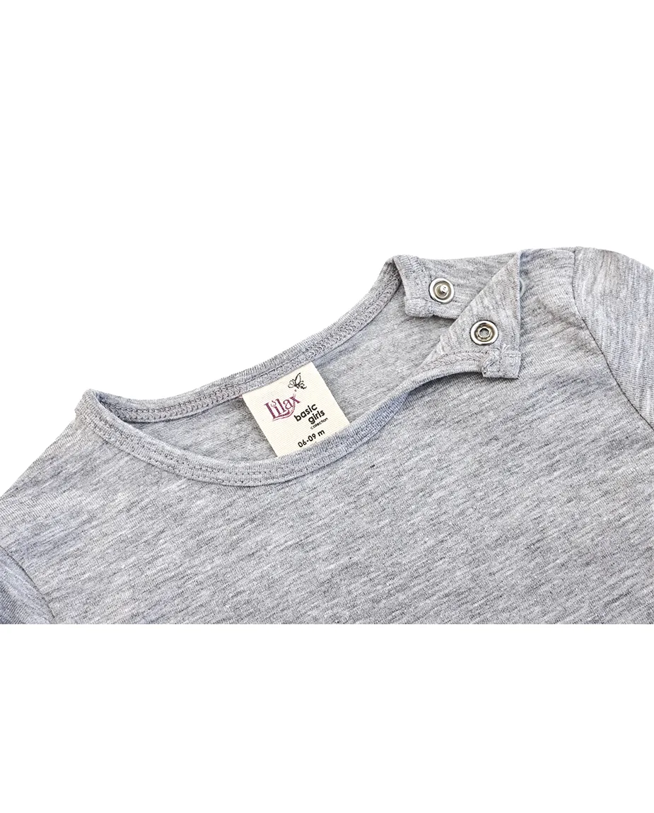Baby Cotton Long Sleeve Basic Crewneck T-Shirt