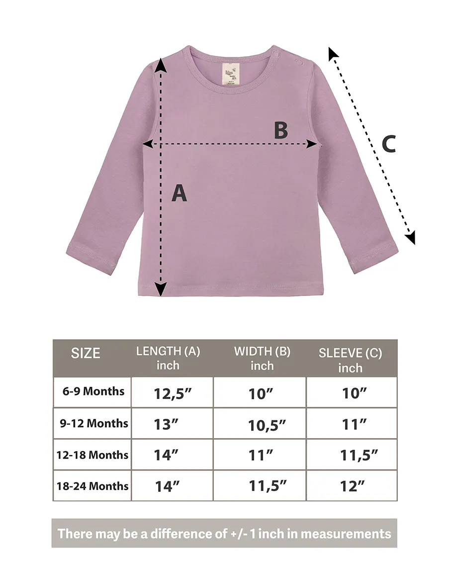 Baby Cotton Long Sleeve Basic Crewneck T-Shirt