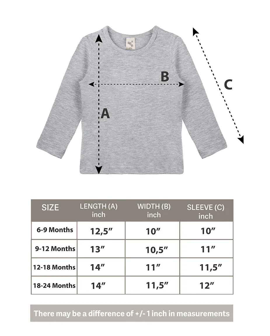 Baby Cotton Long Sleeve Basic Crewneck T-Shirt