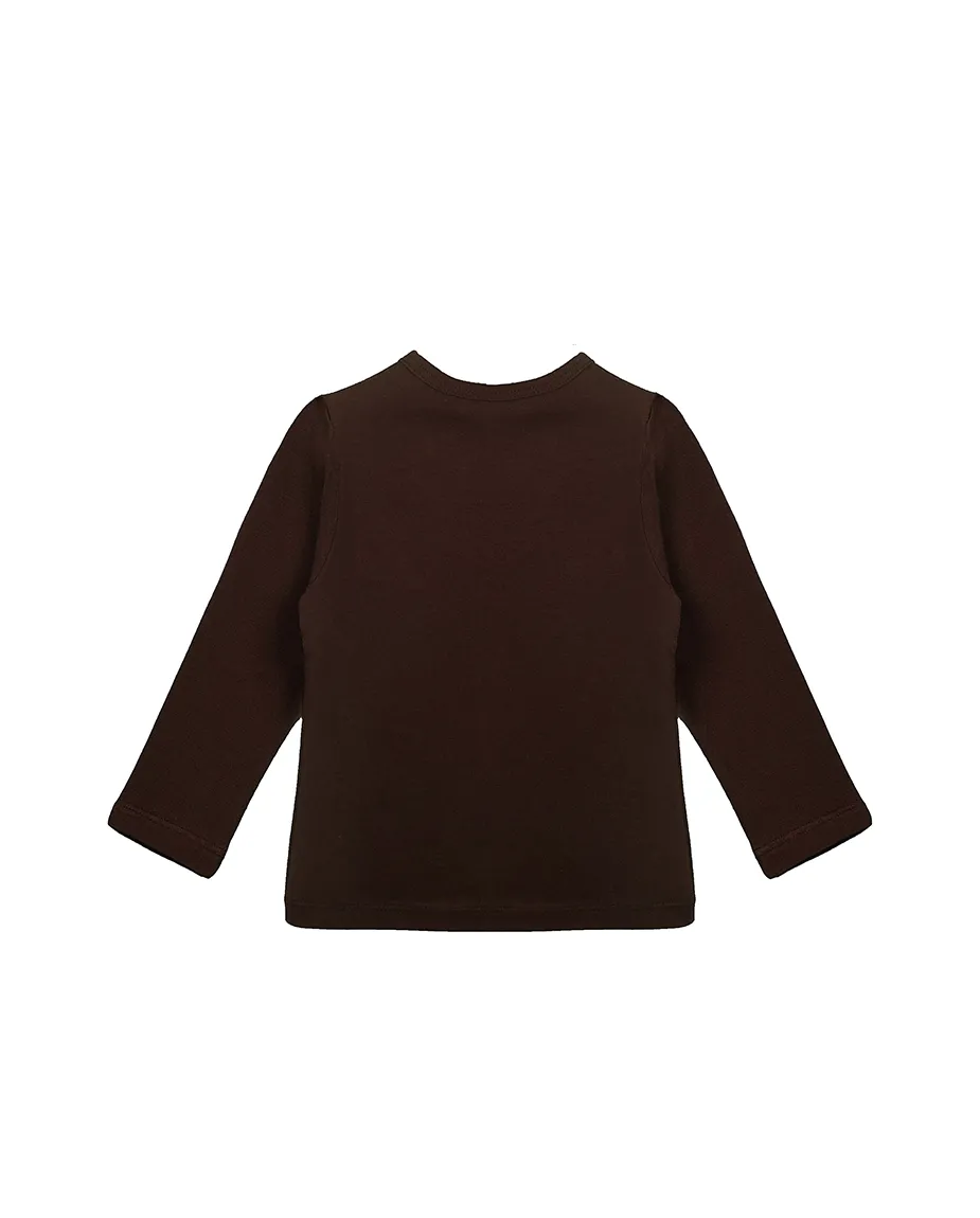 Baby Cotton Long Sleeve Basic Crewneck T-Shirt
