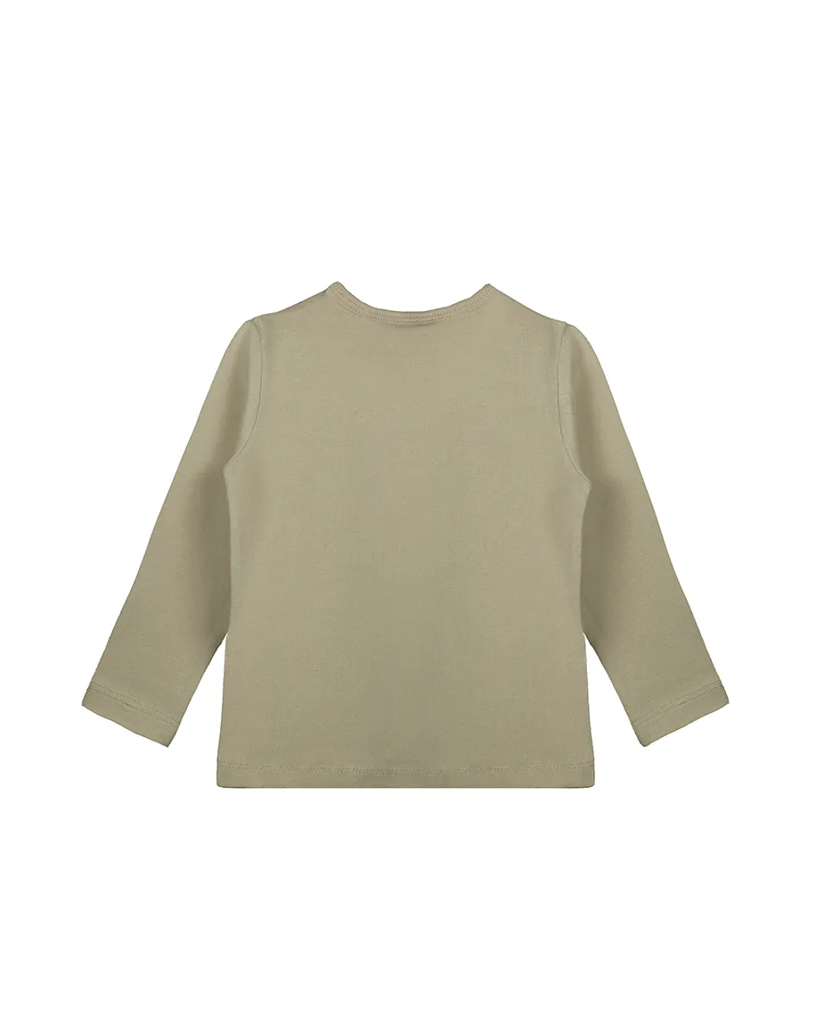 Baby Cotton Long Sleeve Basic Crewneck T-Shirt