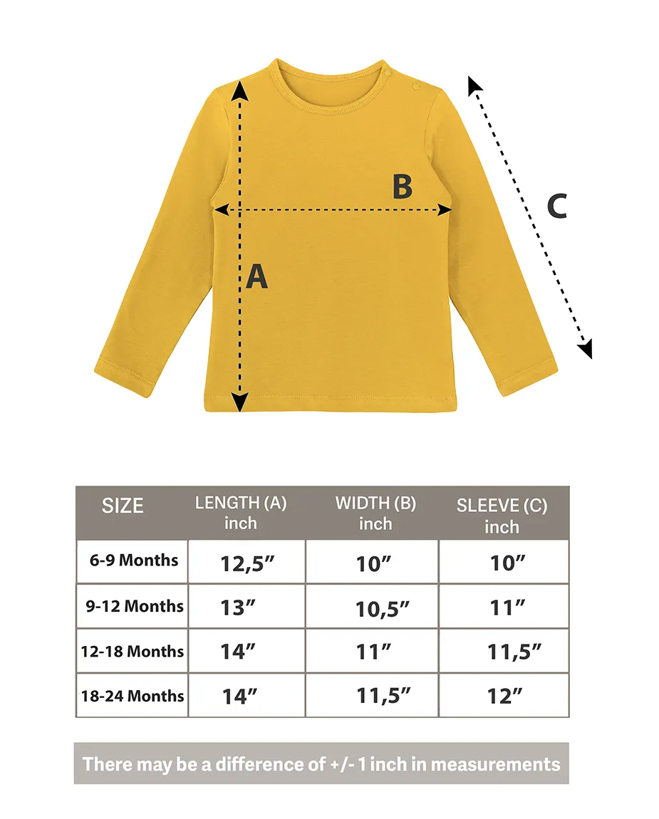 Baby Cotton Long Sleeve Basic Crewneck T-Shirt