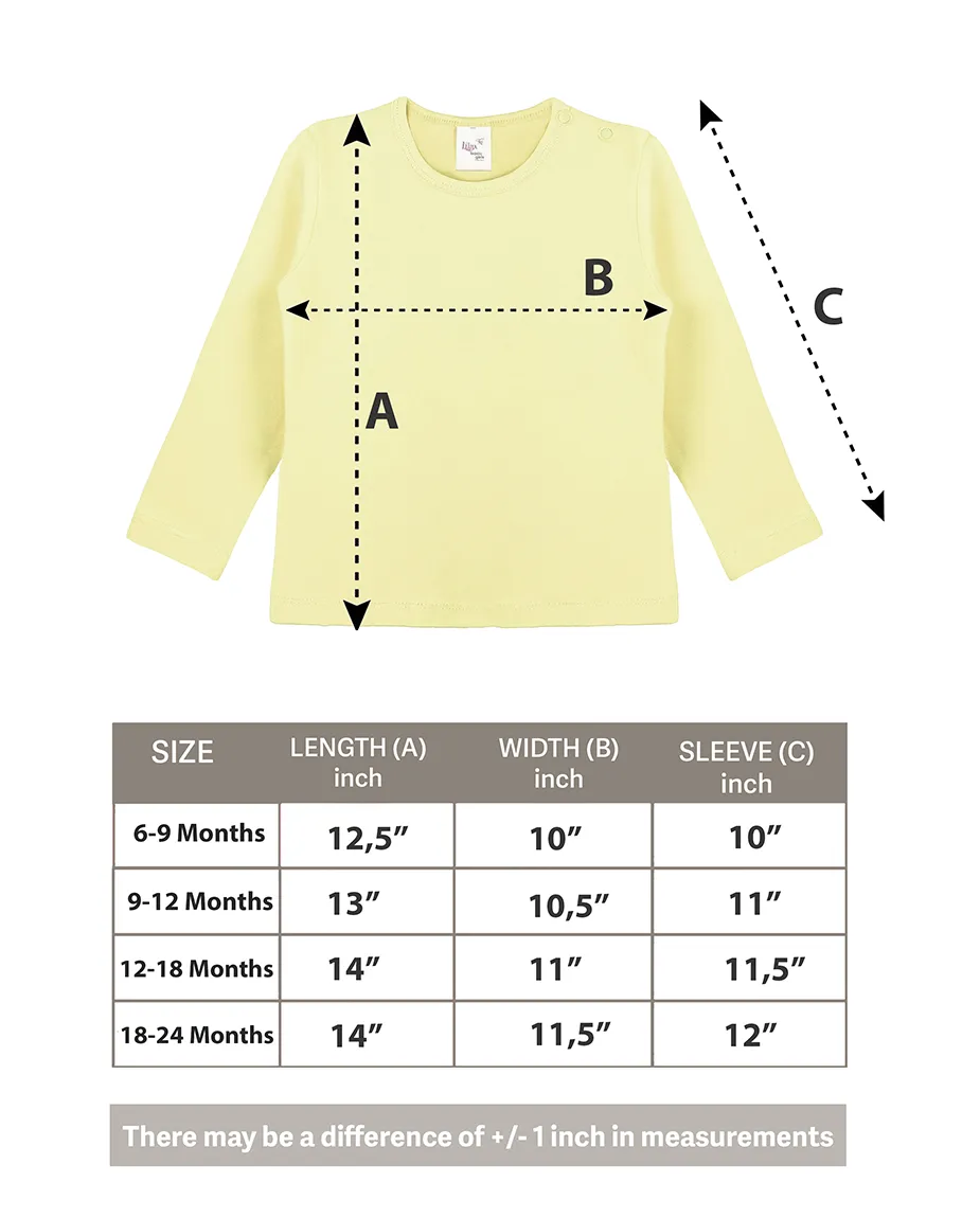 Baby Cotton Long Sleeve Basic Crewneck T-Shirt