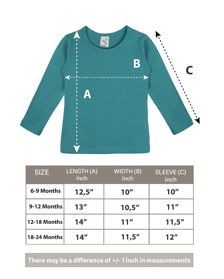 Baby Cotton Long Sleeve Basic Crewneck T-Shirt