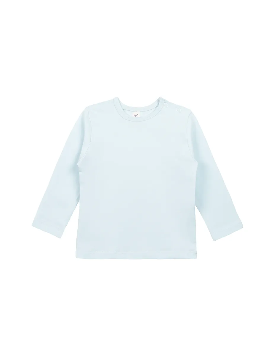 Baby Cotton Long Sleeve Basic Crewneck T-Shirt