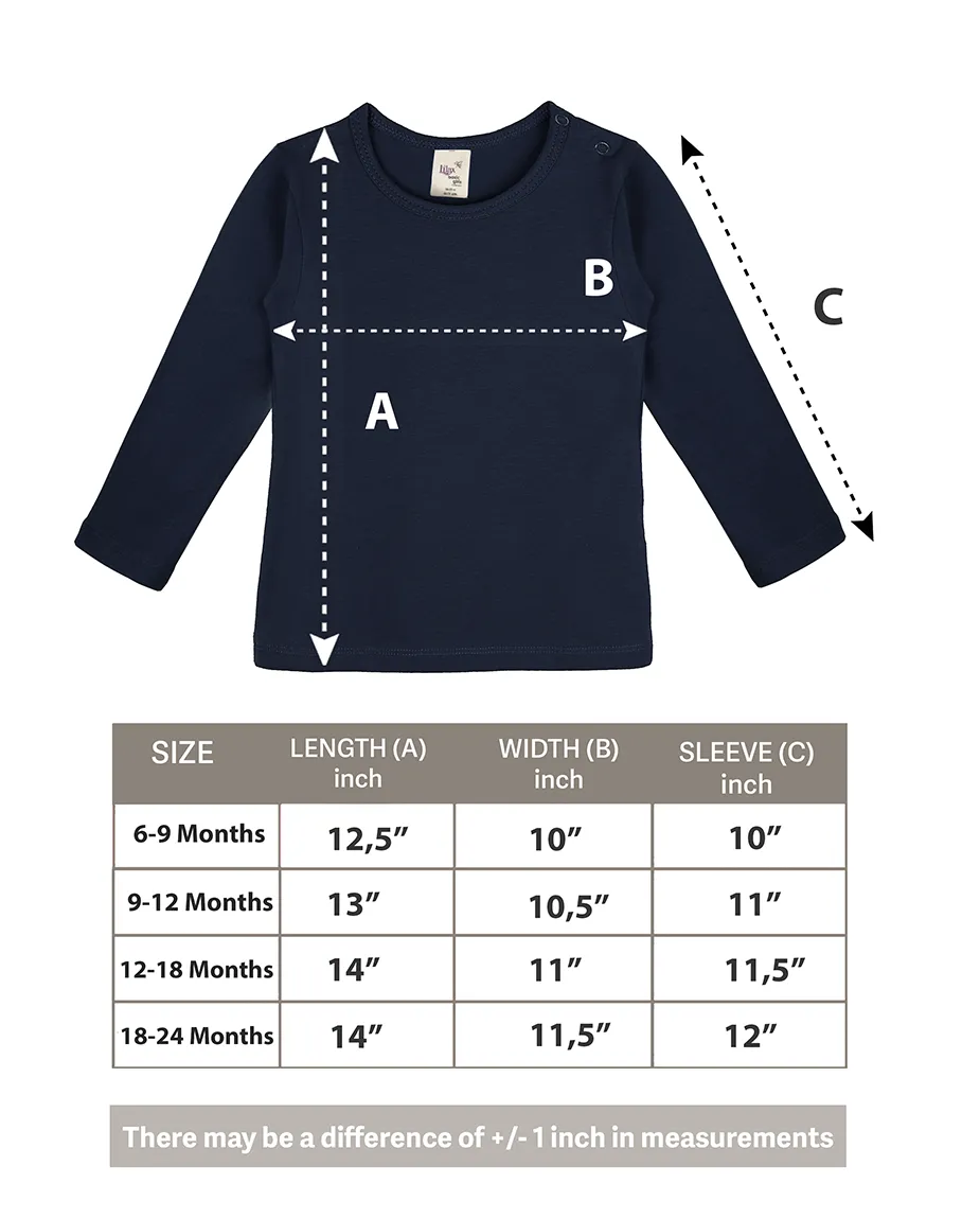 Baby Cotton Long Sleeve Basic Crewneck T-Shirt